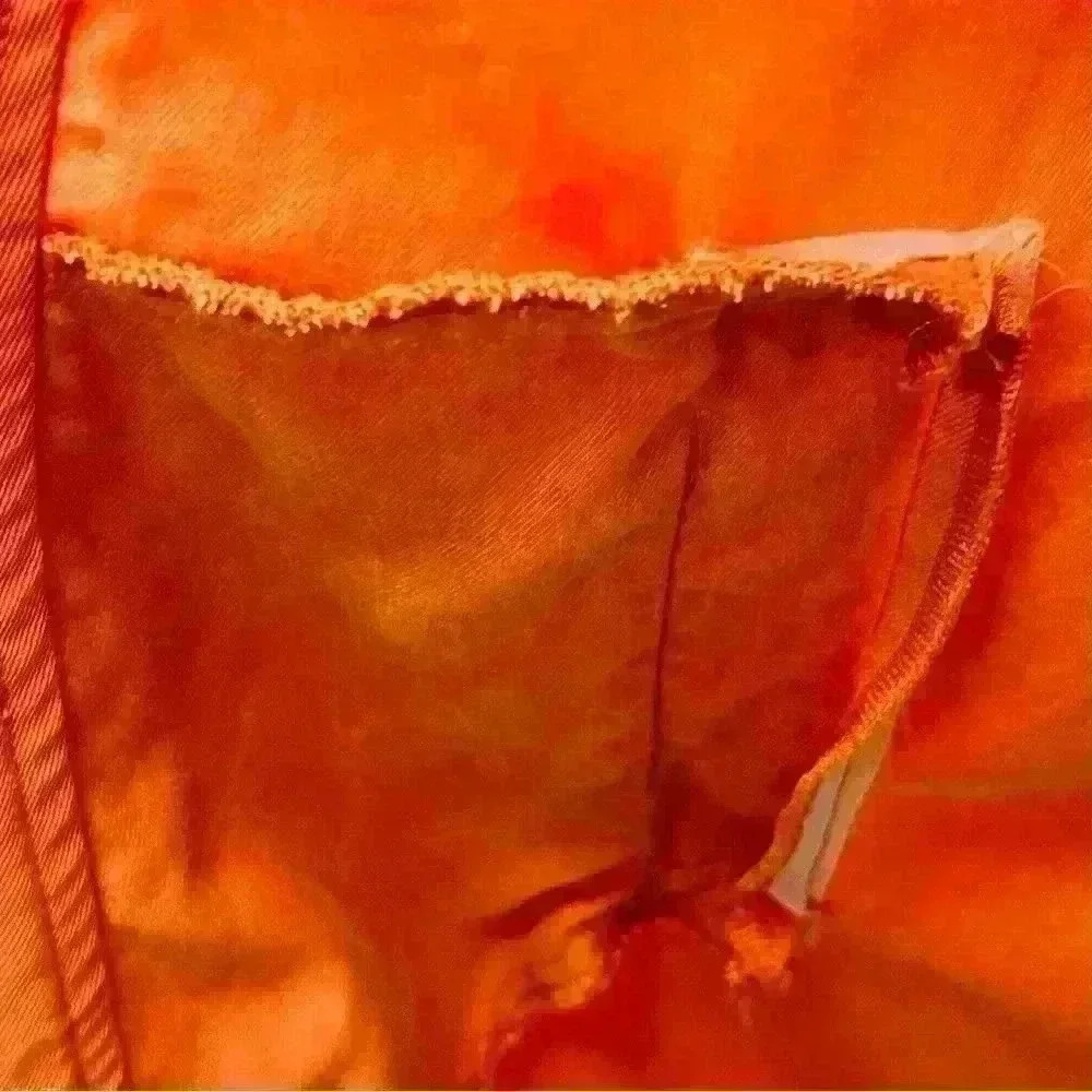 Chico's Ochre Ruffle Women’s Jacket Size 1 with inside pockets - Picture 10 of 15